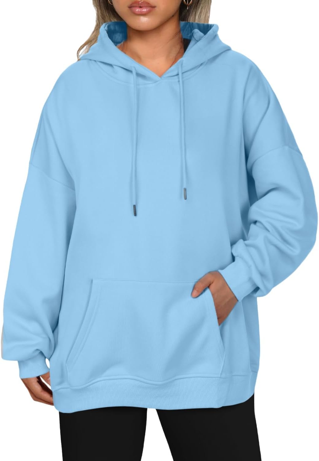 Women's Oversized Fleece Pullover Hoodie with Pockets - Long Sleeve Fall/Winter Coat 2024