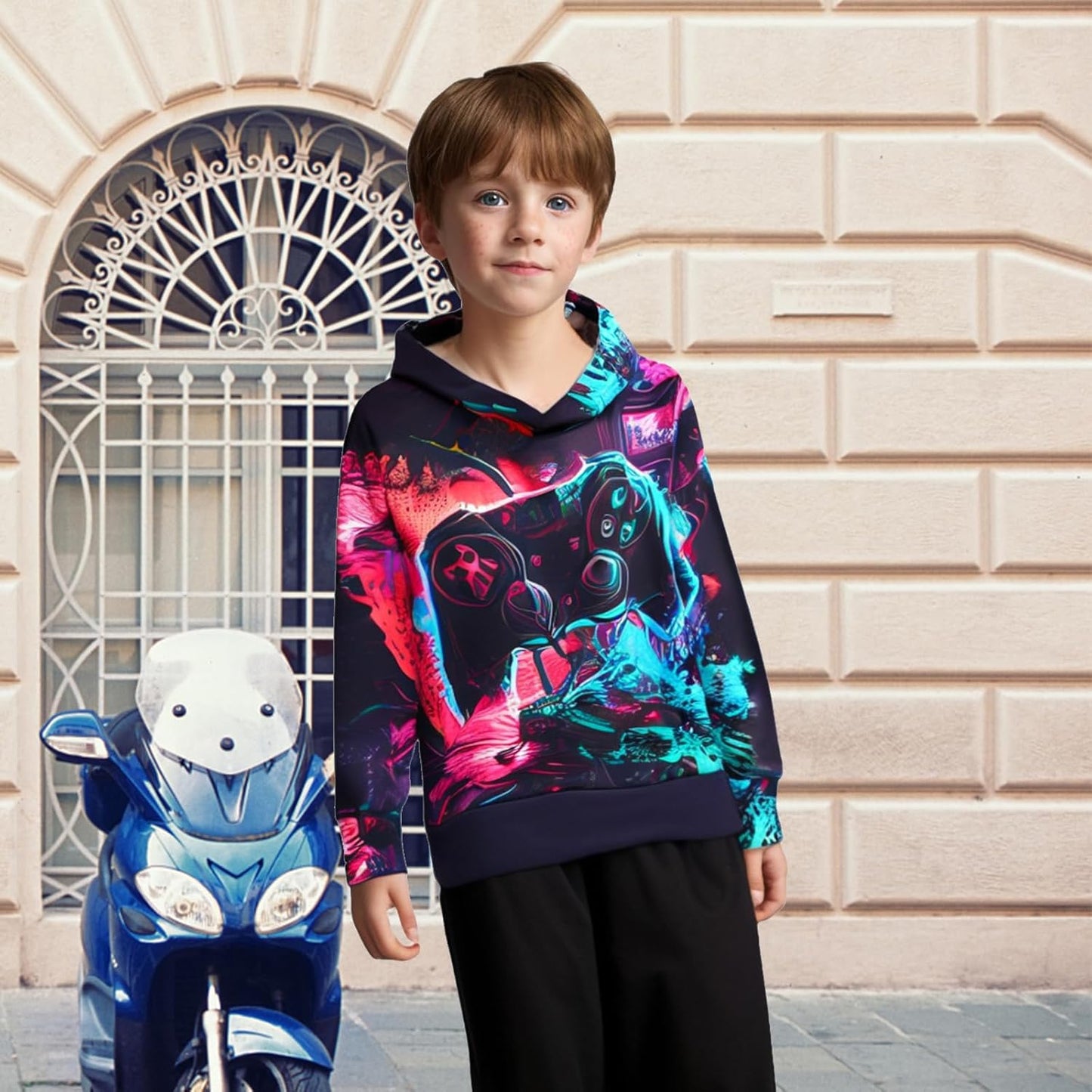 Boys Girls Hoodies 3D Graphic Novelty Hooded Sweatshirt Kids Long Sleeve Pullover for Autumn Size 5-14