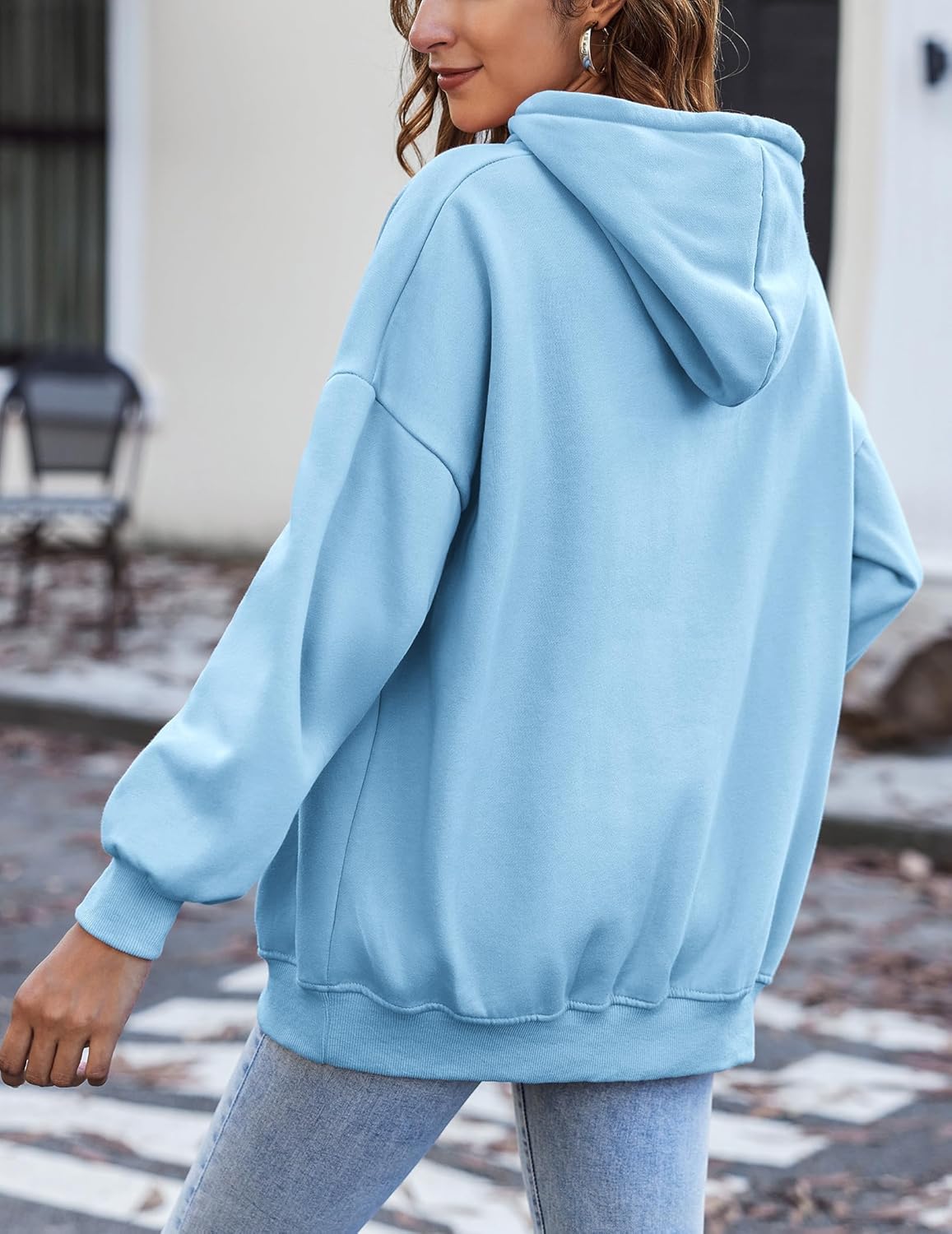 Women's Oversized Fleece Pullover Hoodie with Pockets - Long Sleeve Fall/Winter Coat 2024